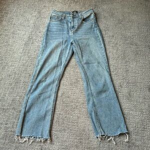 High rise cropped jeans